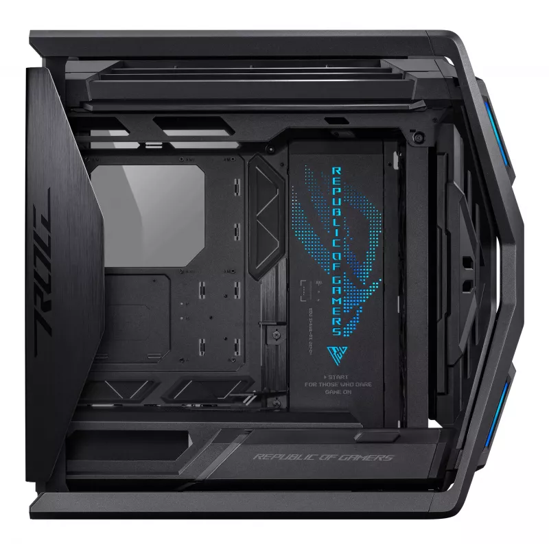 PC skriňa ASUS ROG Hyperion GR701 BTF Edition Tower — čierna, tvrdené sklo, podpora E-ATX/ATX/microATX, 46 cm GPU, horný radiátor 420 mm