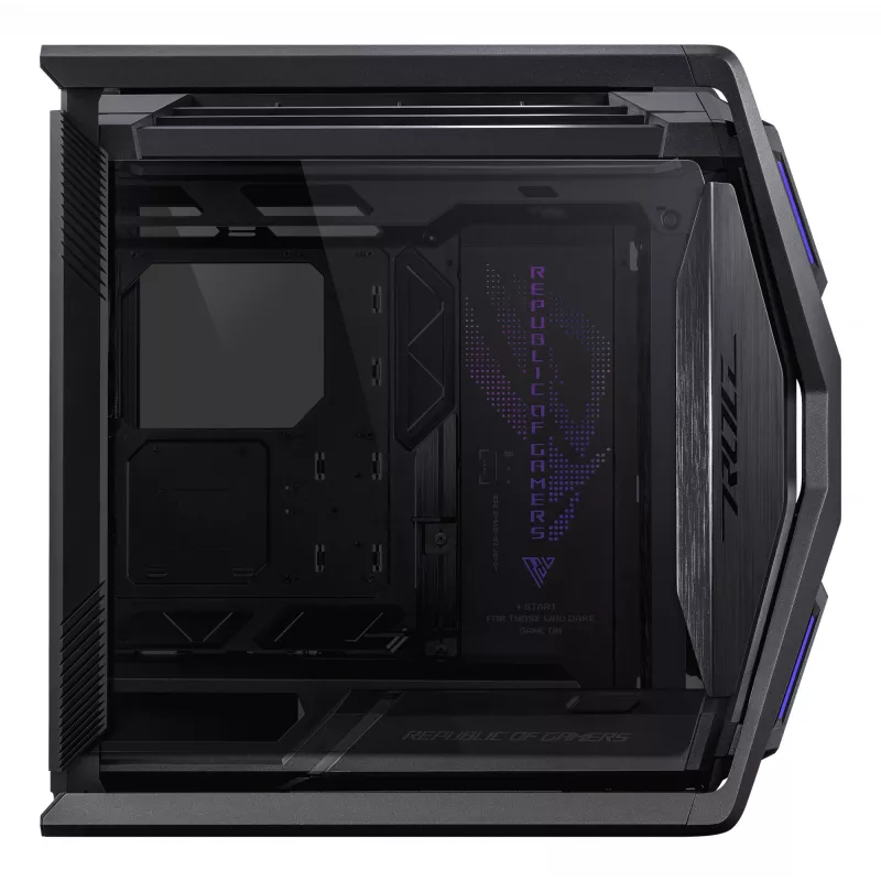 PC skriňa ASUS ROG Hyperion GR701 BTF Edition Tower — čierna, tvrdené sklo, podpora E-ATX/ATX/microATX, 46 cm GPU, horný radiátor 420 mm