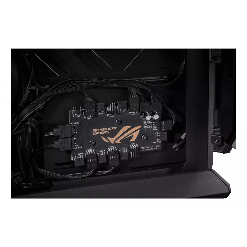 PC skriňa ASUS ROG Hyperion GR701 BTF Edition Tower — čierna, tvrdené sklo, podpora E-ATX/ATX/microATX, 46 cm GPU, horný radiátor 420 mm