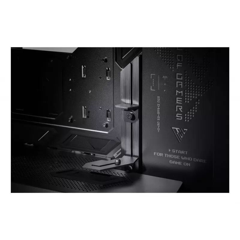 PC skriňa ASUS ROG Hyperion GR701 BTF Edition Tower — čierna, tvrdené sklo, podpora E-ATX/ATX/microATX, 46 cm GPU, horný radiátor 420 mm