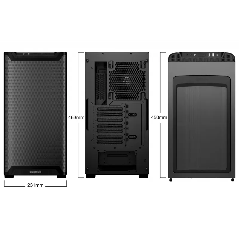 PC skriňa be quiet! PURE BASE 501 Airflow Midi Tower čierna