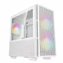 DeepCool CH360 počítačová skriňa Micro-ATX, tvrdené sklo, bez zdroja, biela