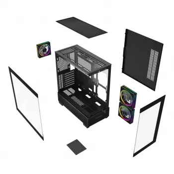 Počítačová skriňa GEMBIRD Fornax X550, ATX, čierna