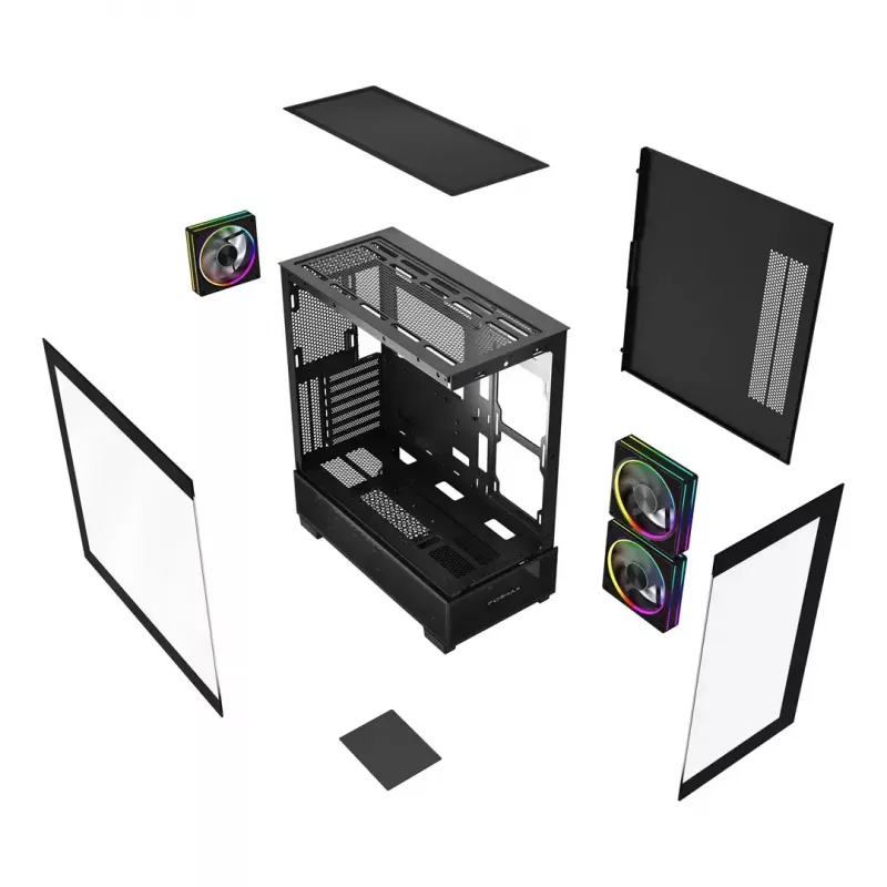 Počítačová skriňa GEMBIRD Fornax X550, ATX, čierna
