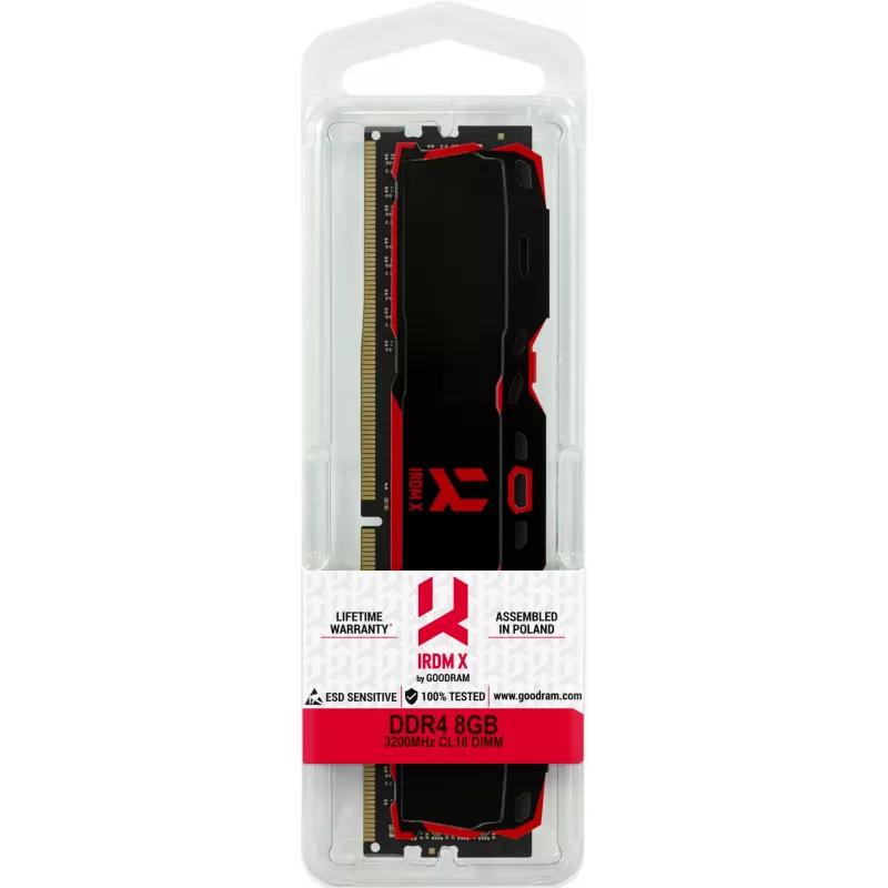 Desktop DDR4 pamäťový modul GOODRAM IRDM X 8 GB 3200 MHz 288-Pin DIMM čierny