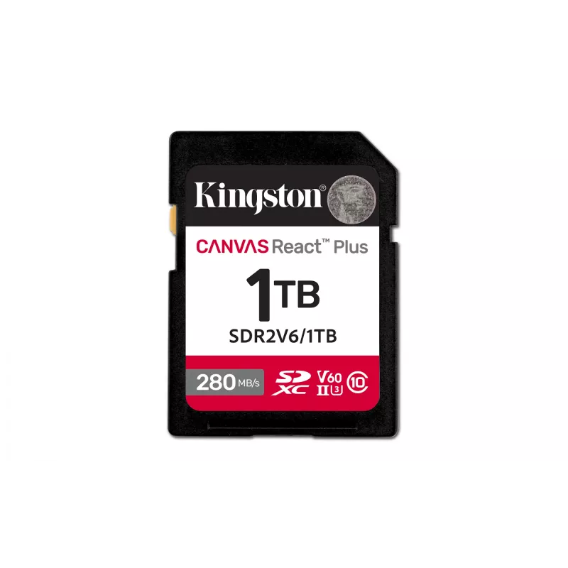 Kingston Technology 1TB Canvas React Plus SDXC UHS-II 280R/150W U3 V60 pre Full HD/4K