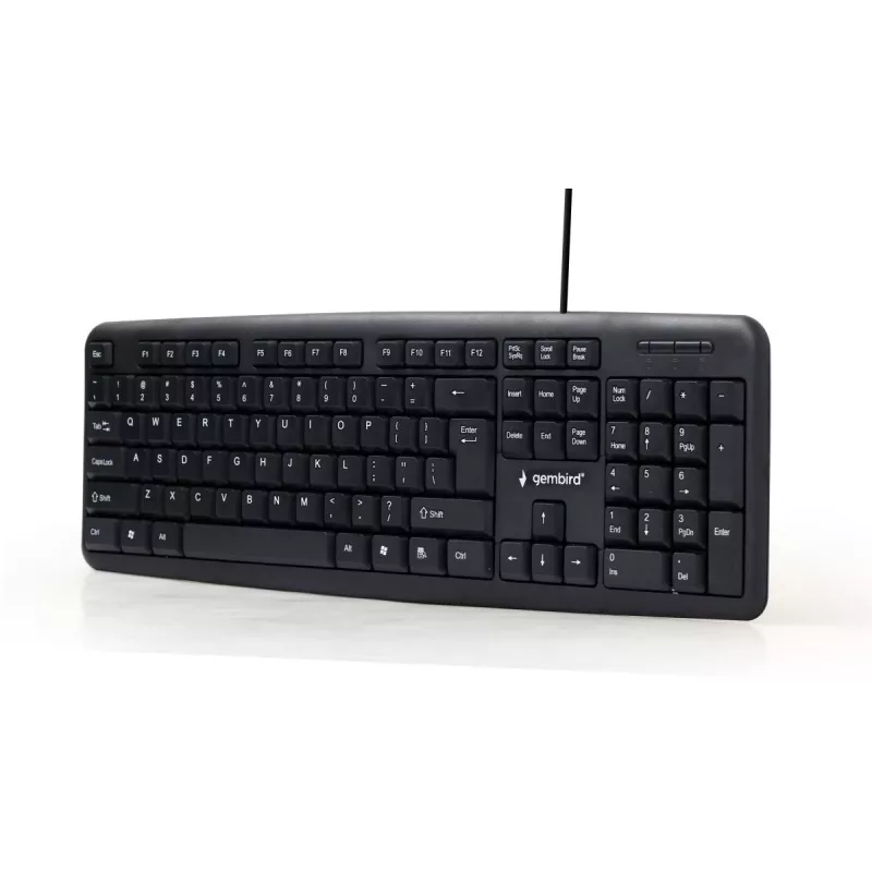 GEMBIRD KB-U-103 Standard - klávesnica - káblová USB - čierna - Qwerty US/Int'l