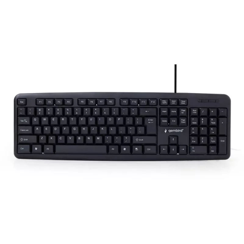 GEMBIRD KB-U-103 Standard - klávesnica - káblová USB - čierna - Qwerty US/Int'l