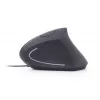 GEMBIRD optická myš MUS-ERGO-01 - ergonomická, 6 tlačidiel, koliesko, USB, čierna