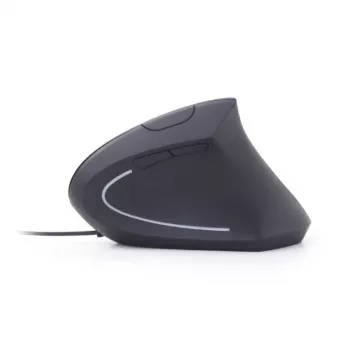 GEMBIRD optická myš MUS-ERGO-01 - ergonomická, 6 tlačidiel, koliesko, USB, čierna