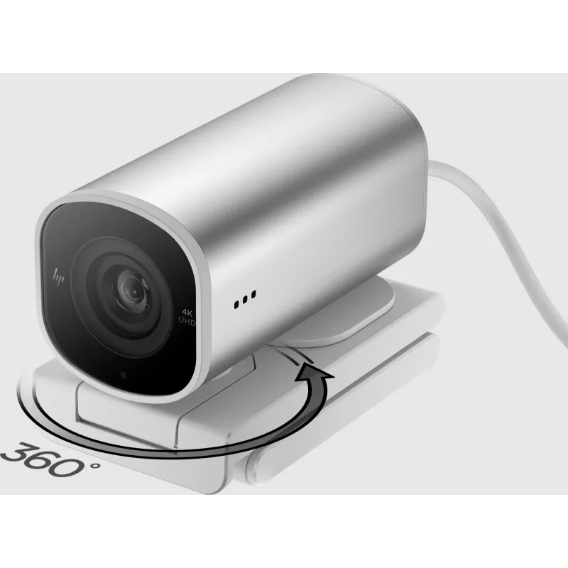 HP 960 4K streamovacia webkamera, 8 MP, 3840 x 2160 pixelov, 4K Ultra HD, 30 fps, 5x, domáca