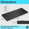 HP 350 kompaktná multi-device Bluetooth klávesnica, bezdrôtová, Bluetooth, mechanická, QWERTY, čierna