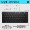 HP 350 kompaktná multi-device Bluetooth klávesnica, bezdrôtová, Bluetooth, mechanická, QWERTY, čierna