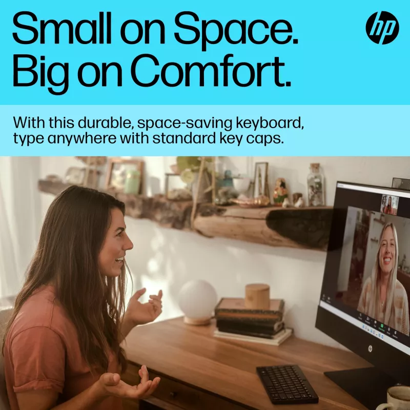 HP 350 kompaktná multi-device Bluetooth klávesnica, bezdrôtová, Bluetooth, mechanická, QWERTY, čierna