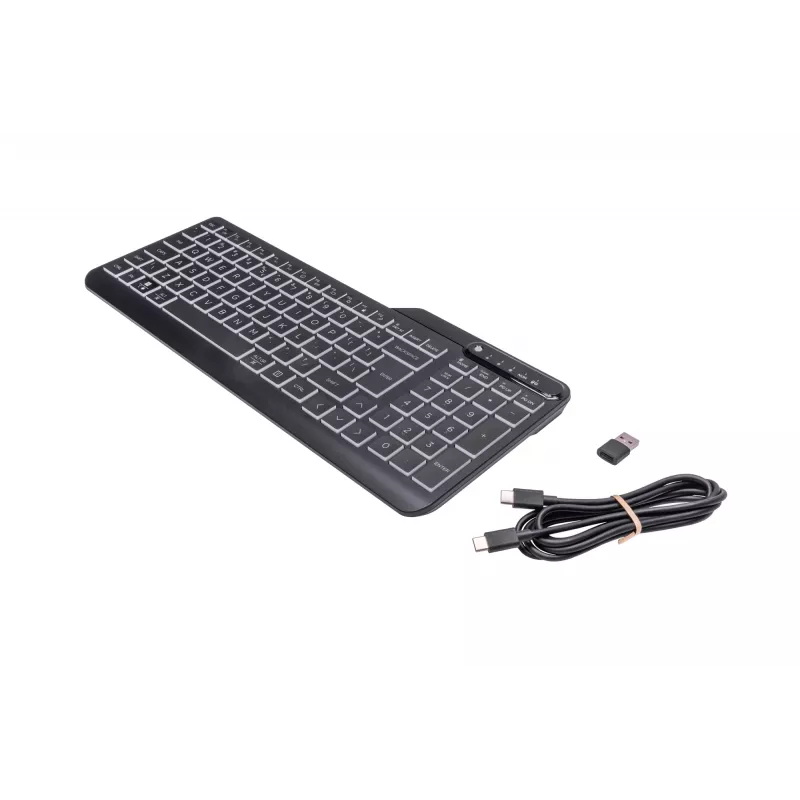 HP 400 podsvietená káblová klávesnica, plná veľkosť (100%), kábel, USB, mechanická, QWERTY, čierna