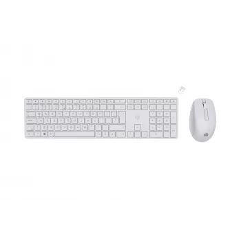 HP 650 bezdrôtová klávesnica a myš combo, bezdrôtová, RF Wireless, membránová, QWERTY, biela, myš súčasťou
