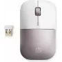 HP bezdrôtová myš Z3700 – biela/ružová, obojručná, RF Wireless, 1200 dpi, ružová, biela
