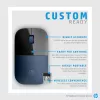 HP bezdrôtová myš Z3700, obojručná, Blue LED, RF Wireless, 1200 DPI, čierna, modrá