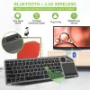 Techly ICTB9801TB klávesnica univerzálna RF Wireless + Bluetooth QWERTY US English čierna
