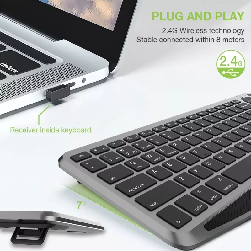 Techly ICTB9801TB klávesnica univerzálna RF Wireless + Bluetooth QWERTY US English čierna