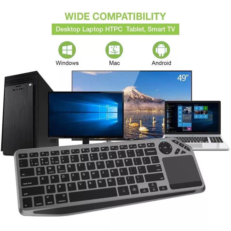 Techly ICTB9801TB klávesnica univerzálna RF Wireless + Bluetooth QWERTY US English čierna