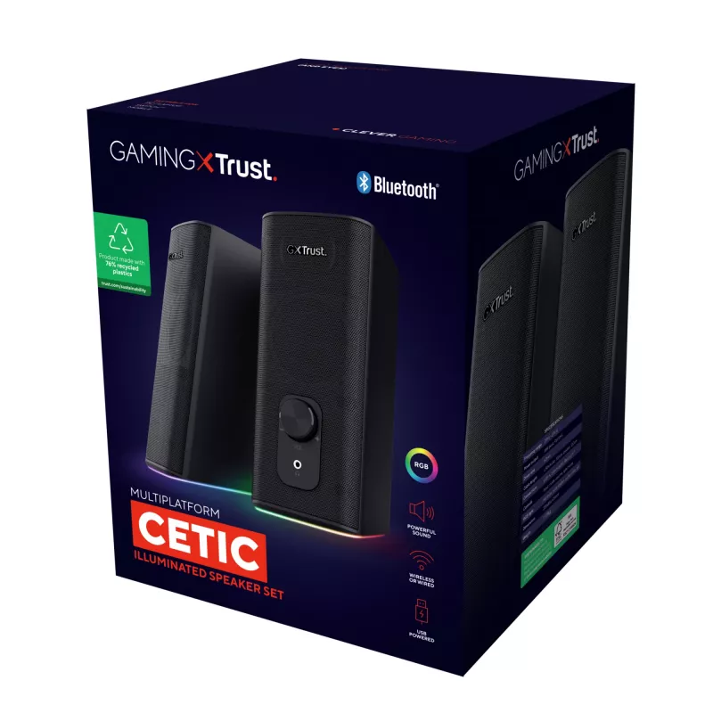 Trust GXT 612 CETIC čierny káblový & bezdrôtový 18 W