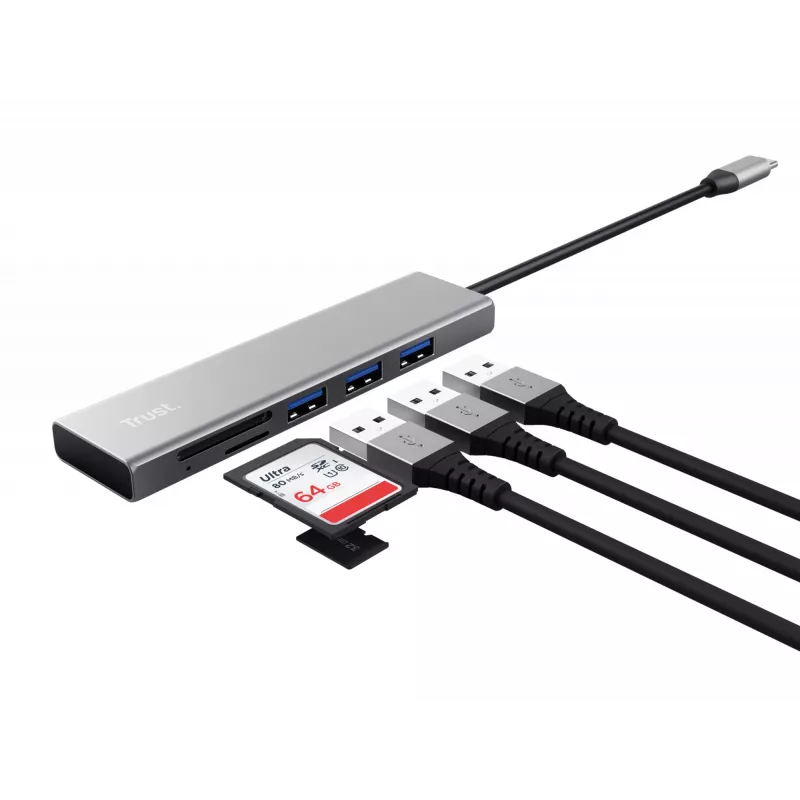 Trust Halyx USB 3.2 Gen 1 (3.1 Gen 1) Type-C 104 Mbit/s hliník