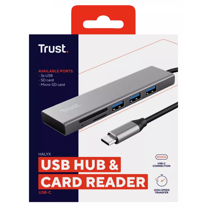 Trust Halyx USB 3.2 Gen 1 (3.1 Gen 1) Type-C 104 Mbit/s hliník