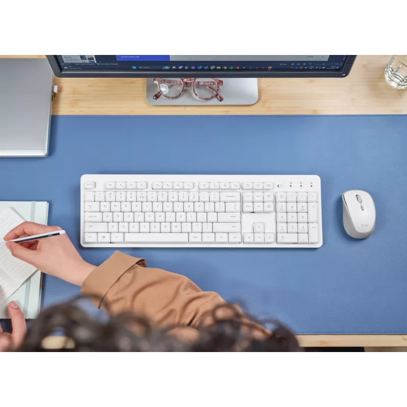 Trust Ody II klávesnica myš v cene Home/Office RF Wireless QWERTY US-anglická biela