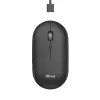 Trust Puck nabíjacia bezdrôtová ultraplochá myš, obojručná, optická, RF Wireless + Bluetooth, 1600 DPI, čierna