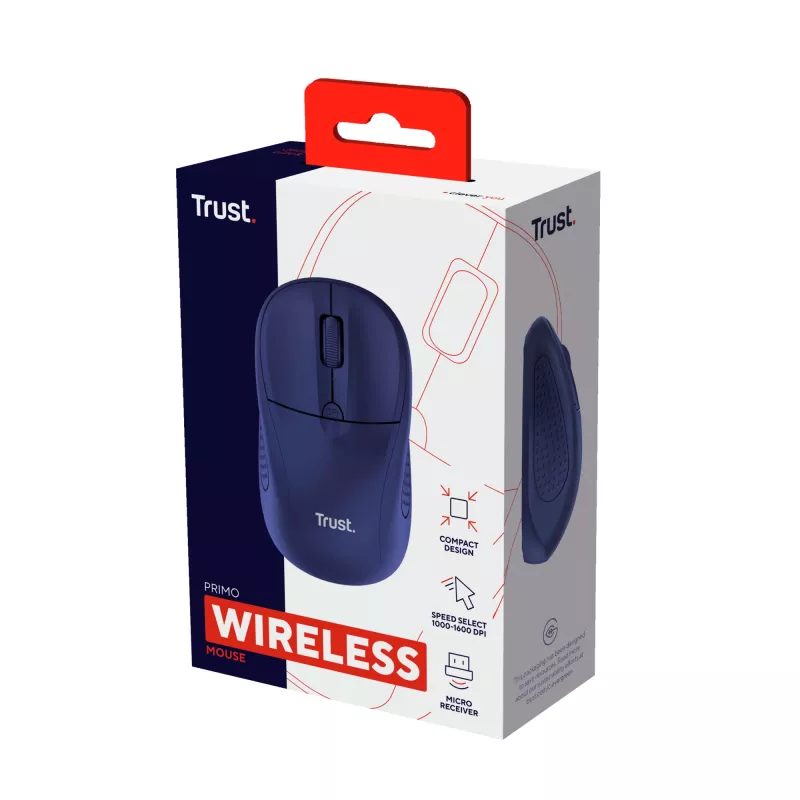 Trust Primo myš Travel obojručná RF Wireless optická 1600 DPI