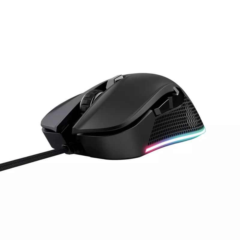 Trust GXT 922 YBAR gaming myš pre pravákov, USB Type-A, optická, 7200 DPI
