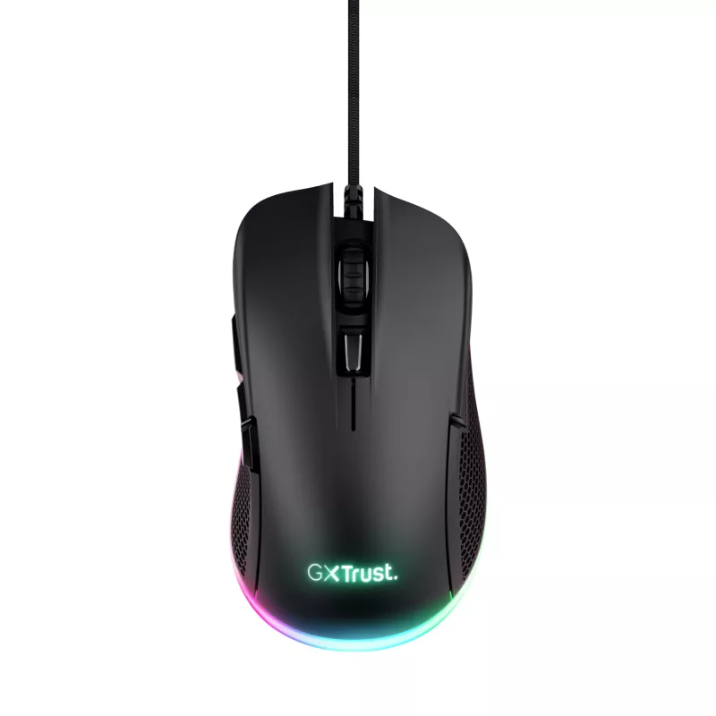 Trust GXT 922 YBAR gaming myš pre pravákov, USB Type-A, optická, 7200 DPI
