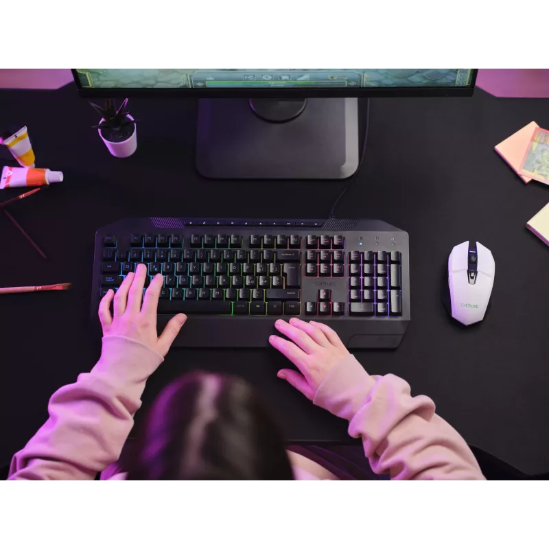 Trust GXT 110 FELOX herná myš pre pravákov RF bezdrôtová optická 4800 DPI