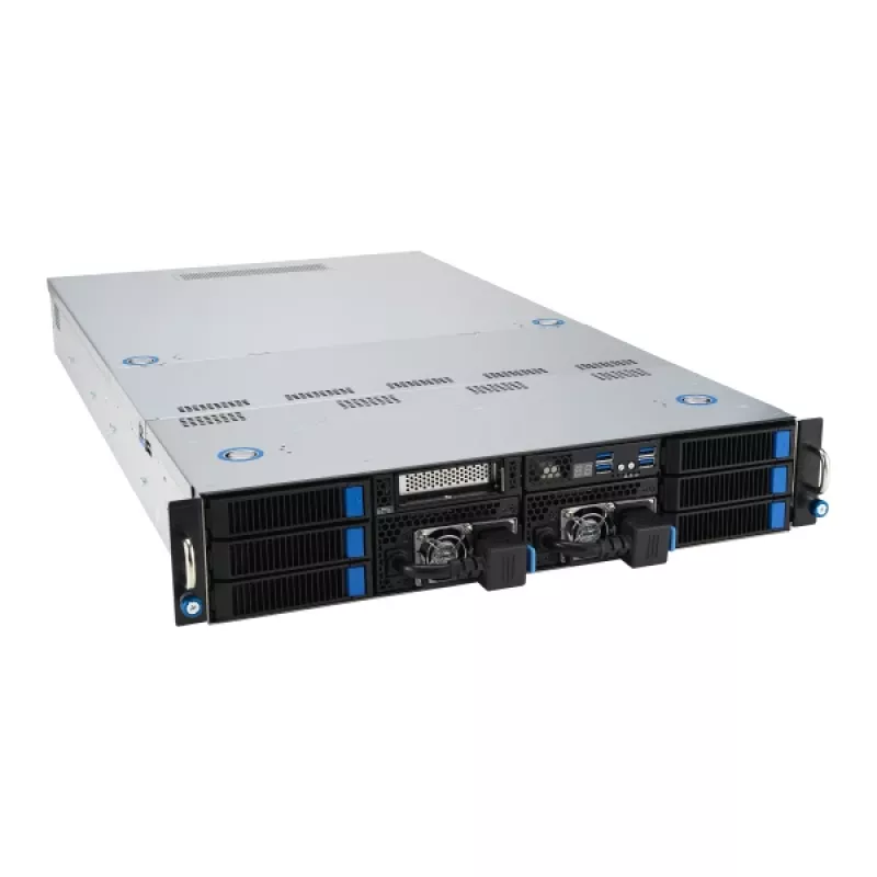 ASUS 90SF0251-M004X0 serverový barebone Intel C741 rack (2U) čierny, oceľ