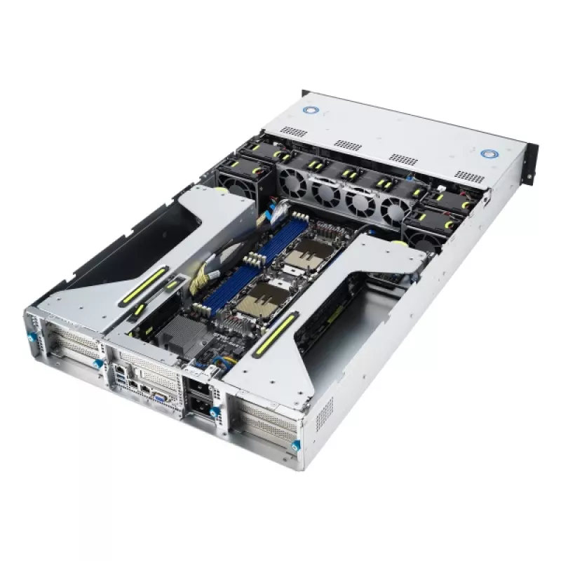 ASUS 90SF0251-M004X0 serverový barebone Intel C741 rack (2U) čierny, oceľ