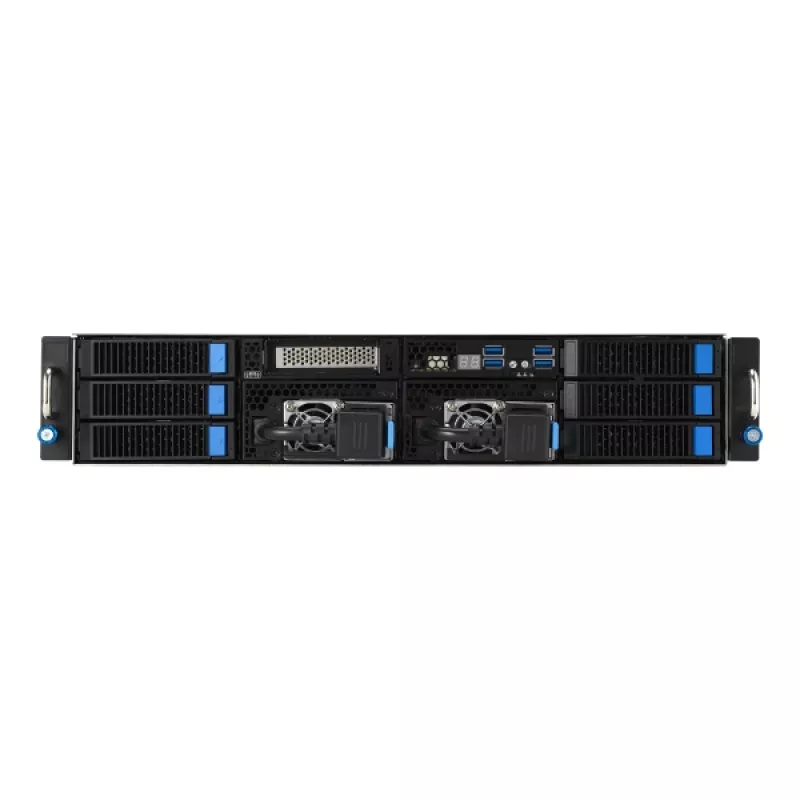 ASUS 90SF0251-M004X0 serverový barebone Intel C741 rack (2U) čierny, oceľ