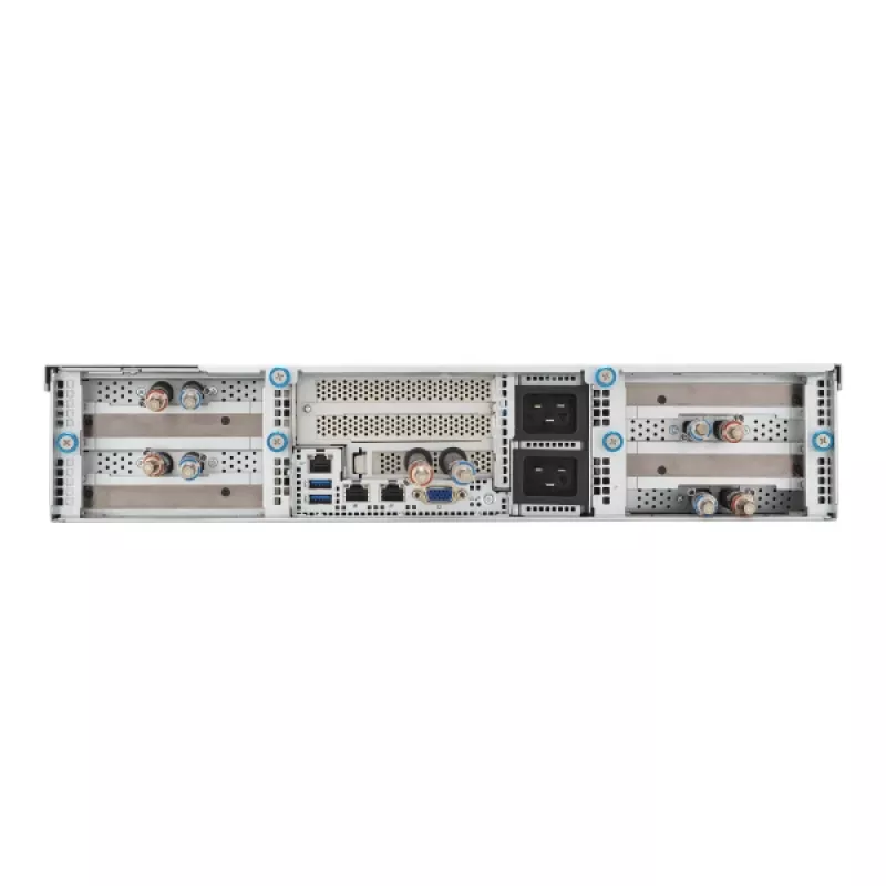 ASUS 90SF0251-M004X0 serverový barebone Intel C741 rack (2U) čierny, oceľ