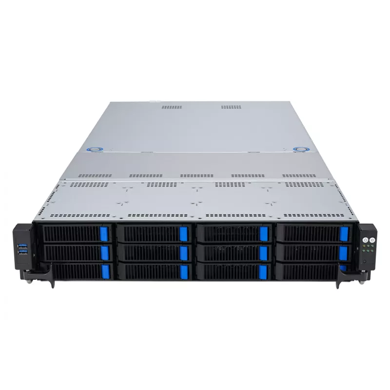 ASUS RS521A-E12-RS12U socket SP5 rack (2U) čierny, strieborný