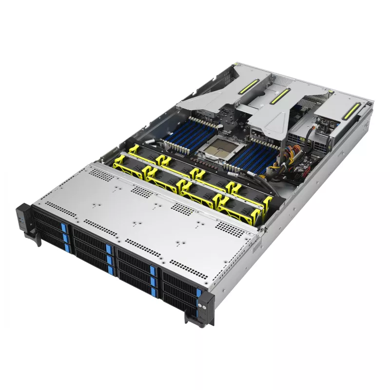 ASUS RS521A-E12-RS12U socket SP5 rack (2U) čierny, strieborný