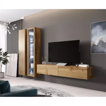 Nástenná úložná skriňa Cama Meble VIGO 180, 1800×400×300 mm, dub Wotan