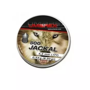 Guľôčky pre vzduchové pištole UMAREX Jackal 4,5 mm špicatá drážkovaná, olovo, 0,53 g — 500 kusov
