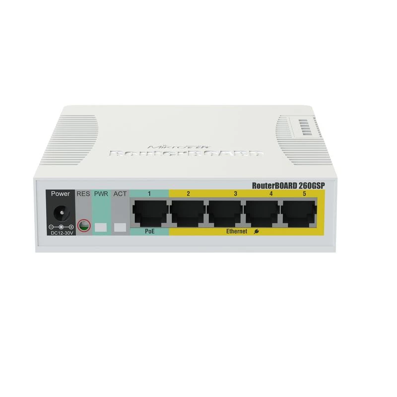 MIKROTIK RB260GSP - 4-portový Gigabit switch + PoE