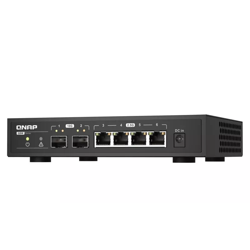 QNAP QSW-2104-2S sieťový switch Unmanaged 2.5G Ethernet čierny