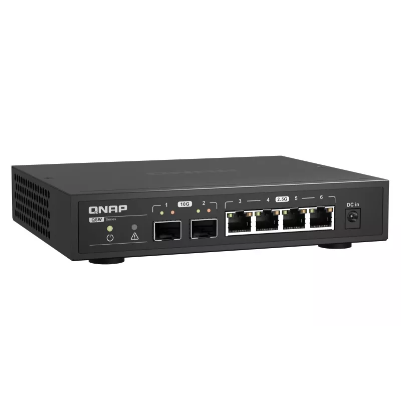 QNAP QSW-2104-2S sieťový switch Unmanaged 2.5G Ethernet čierny