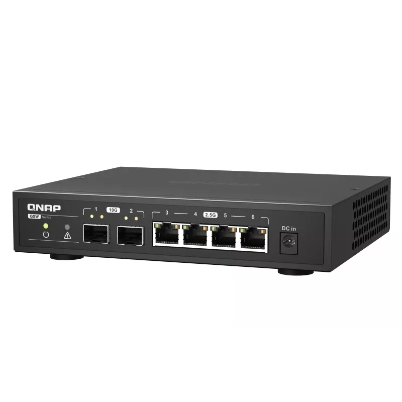 QNAP QSW-2104-2S sieťový switch Unmanaged 2.5G Ethernet čierny
