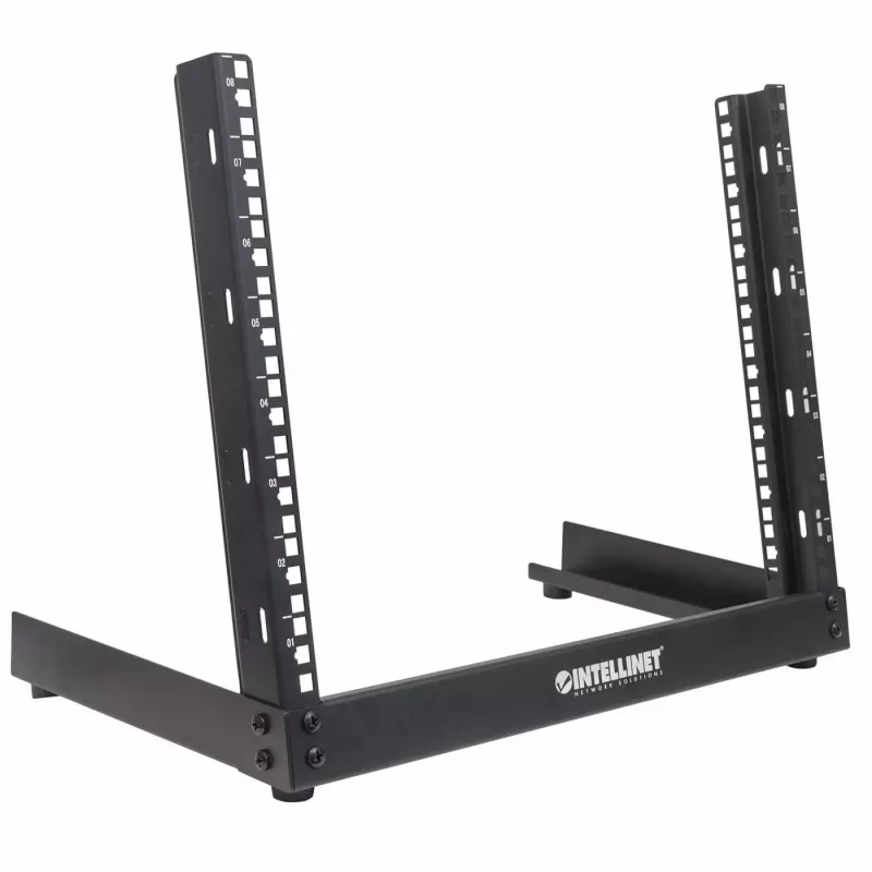 Intellinet 19 palcový sieťový rack - otvorený rám (desktop), 8U, čierny, ploché balenie