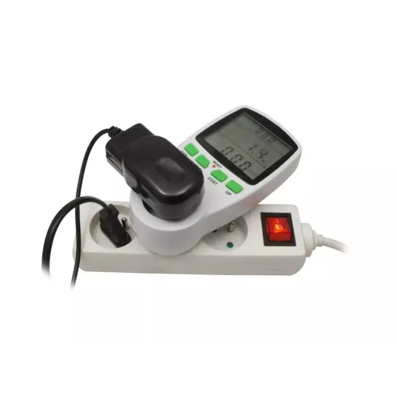 Wattmeter GreenBlue GB202 merač výkonu 0–9999 W, 3600 W max, 220–240 V, 16 A, LCD displej