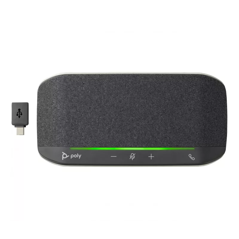 HP Poly Sync 10 reproduktor + kábel USB-A na USB-C, PC, čierny, 0,715 m, Windows 10, Windows 11, MacOS, 100–7800 Hz