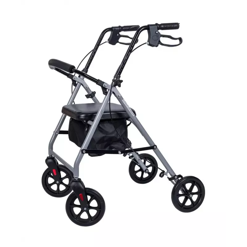 MDH PPC035 chodítko / rollator so sedadlom a košíkom, hliník, skladací, max. zaťaženie 136 kg